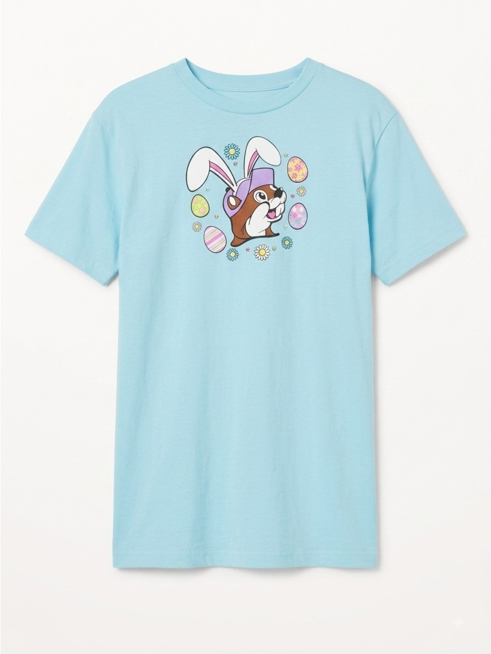 Buc-cee's Kids Light Blue Bunny & Easter Eggs Graphic Tee